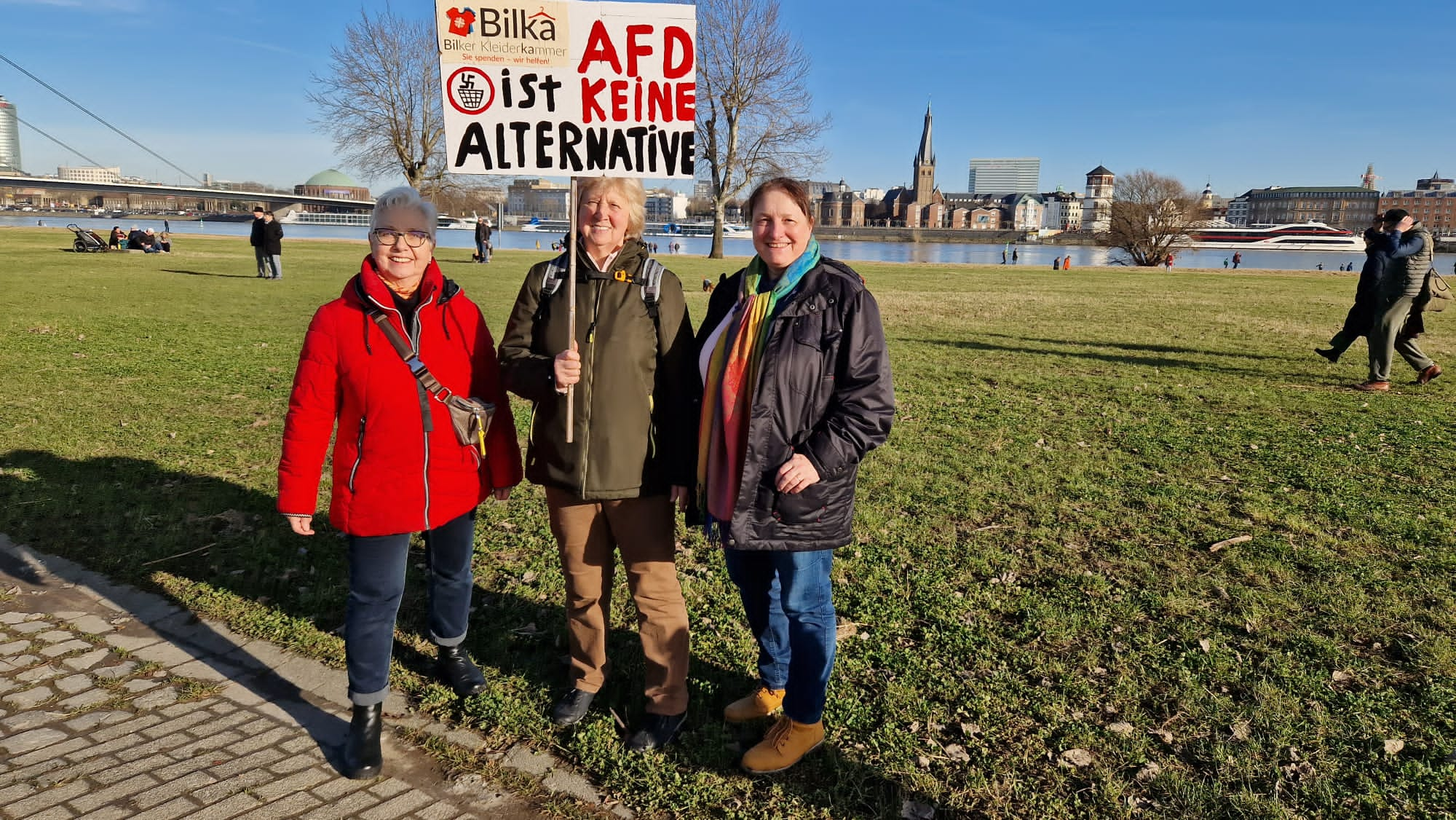 Demo gegen die AfD - Beteiligung Bilka