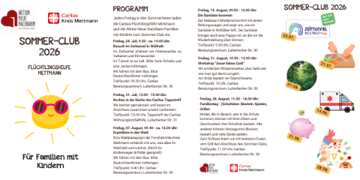 Sommer-Club Flüchtlingshilfe Mettmann