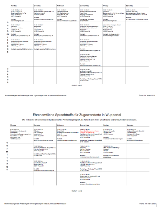 Sprachtreffs für Zugewanderte