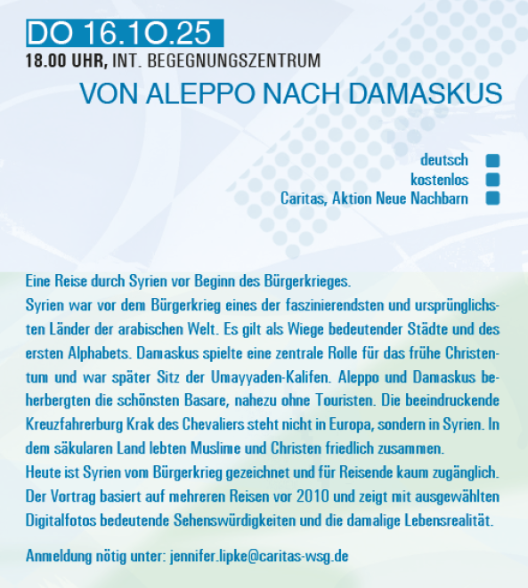 Von Aleppo  nach Damaskus